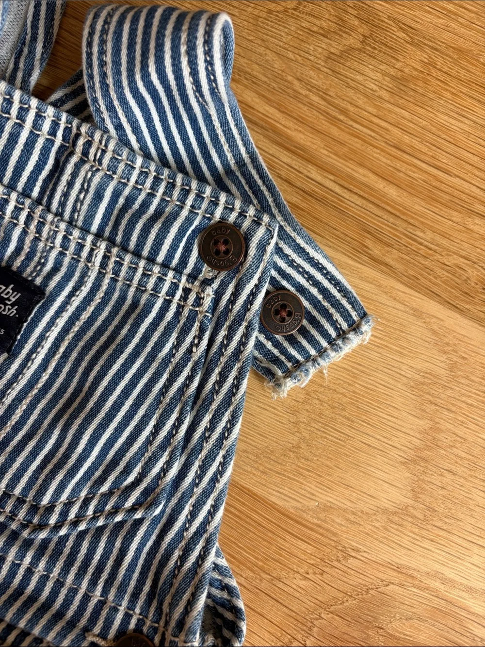 OSHKOSH BGOSH | Blue and White Striped Overalls